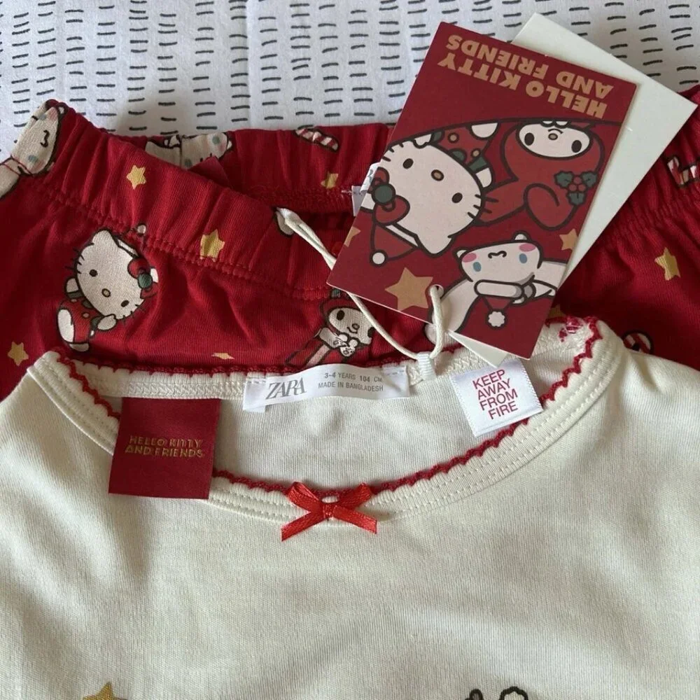 NWT Zara X Sanrio Hello Kitty & Friends 2pc Lounge / Pajama Set 4-5 Yrs Old